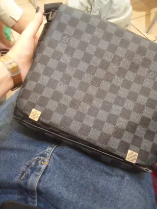 Bolso Louis Vuitton Caballero Negro/Gris