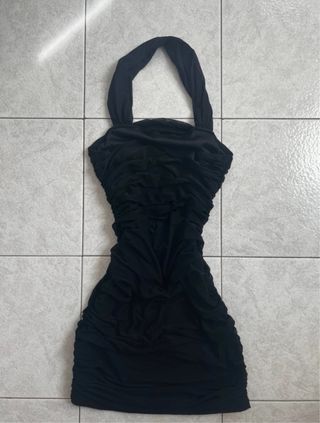 Miniabito bodycon anni 2000 con laccio