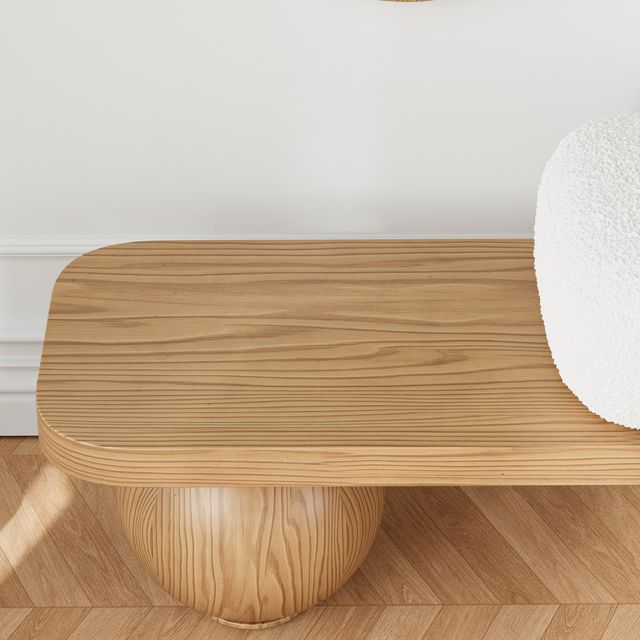 Banco de madera y tela
