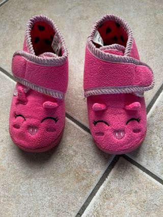 Pantofole bimba rosa con musetto