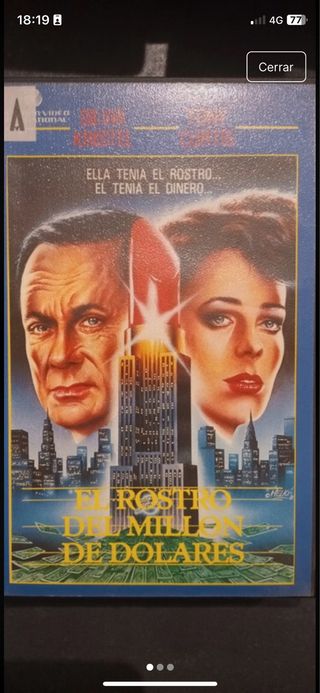 VHS El Rostro del Millón de Dólares