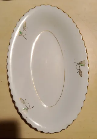 Piattino ovale porcellana Galvani