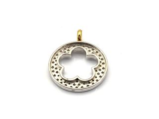 colgante oro 18k con piedra con diamante