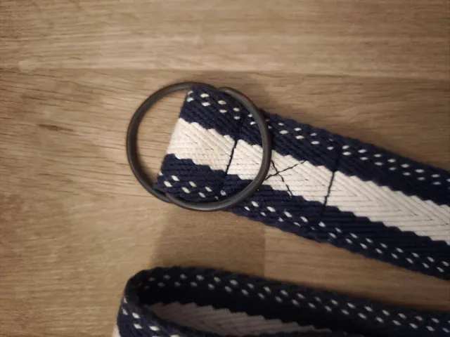 Cinturón rayas azul y blanco