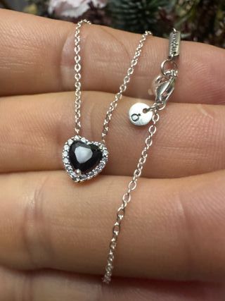Colgante Pandora Corazón Plata S925 Negro
