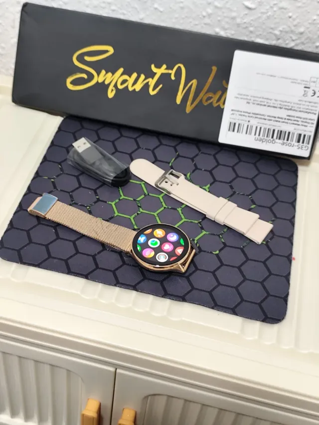 Reloj Inteligente Mujer Dorado