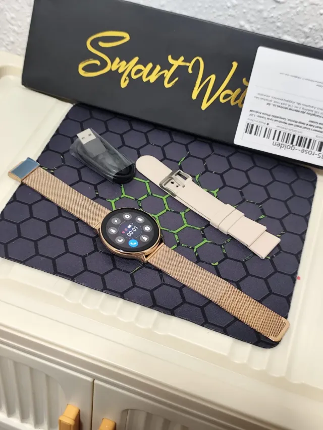 Reloj Inteligente Mujer Dorado