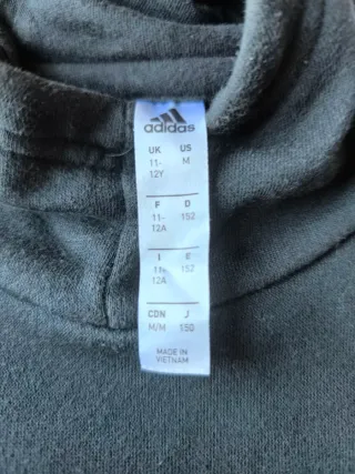 Sudadera Adidas Negra con Rayas Blancas