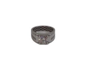 sello oro 18k con diamante de laboratorio