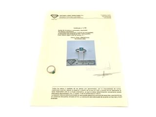 sortija oro 18k con piedra con esmeralda,diamante