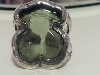 Anillo Plata Tous Verde
