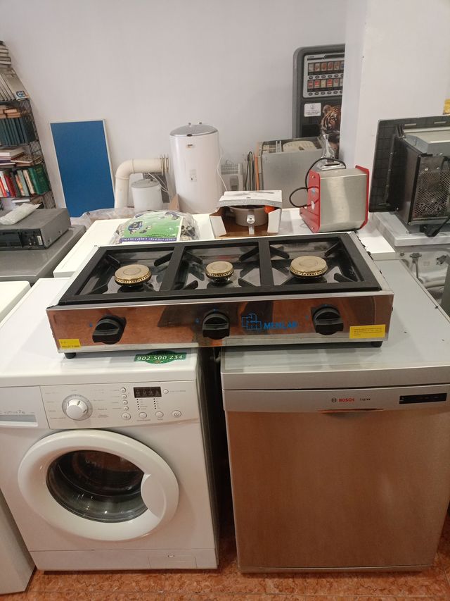 Encimera de gas industrial 3 fuegos