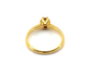 sortija oro 18k con circonita t. 14 (17,2 mm)