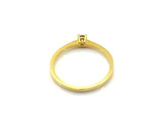 sortija oro 18k con piedra con diamante