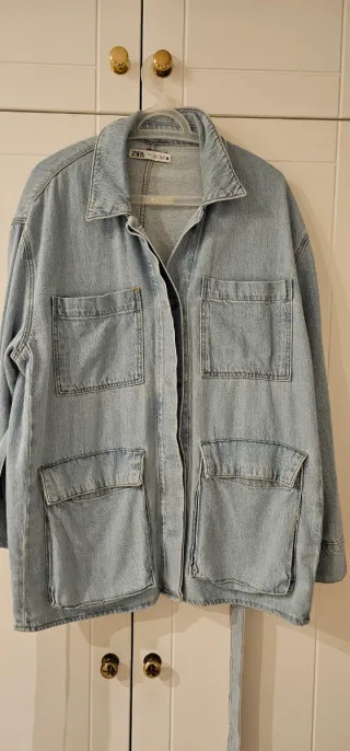 Chaqueta Zara Algodón Vaquera Azul
