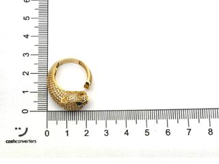 anillo oro 18k con piedra con circonita,esmeralda t. 12 (16,56 mm)