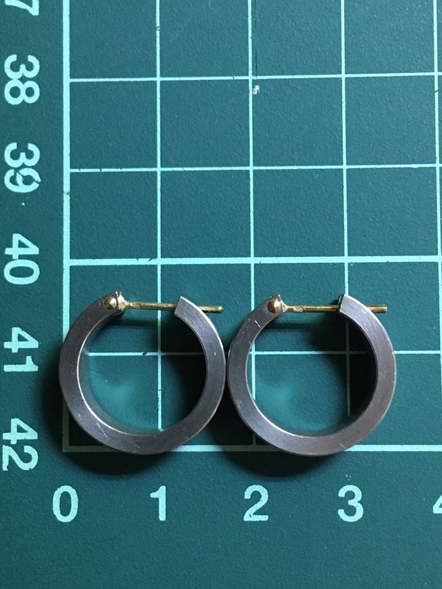 Pendientes Criollas Acero y Oro 14k