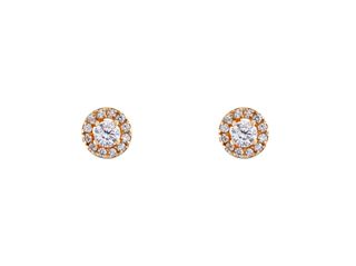 pendientes oro 18k con piedra con circonita