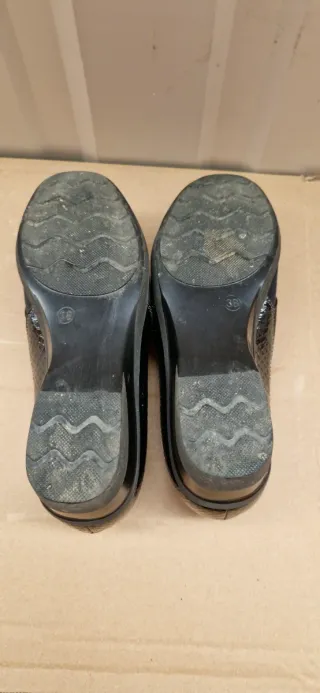 Mocasines mujer negros, talla 38.