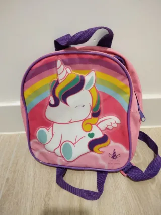 Mochila infantil unicornio arcoíris