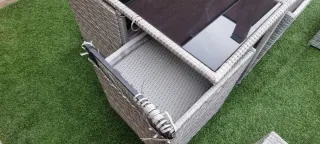 Conjunto mesa y sillas exterior ratán