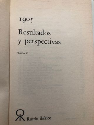 1905.Resultados y perspectivas, tomó 2