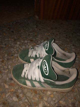Zapatillas Adidas Campus Verdes Blancas