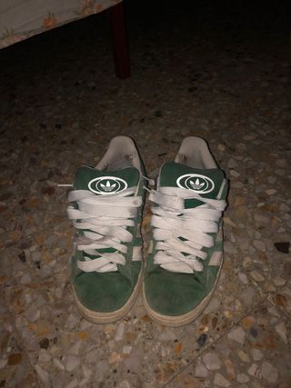 Zapatillas Adidas Campus Verdes Blancas