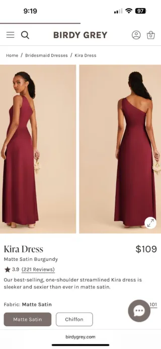 Vestido de fiesta burdeos - Talla S - Nuevo