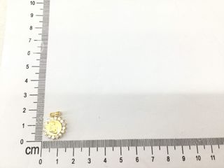 colgante oro 18k con piedra con circonita