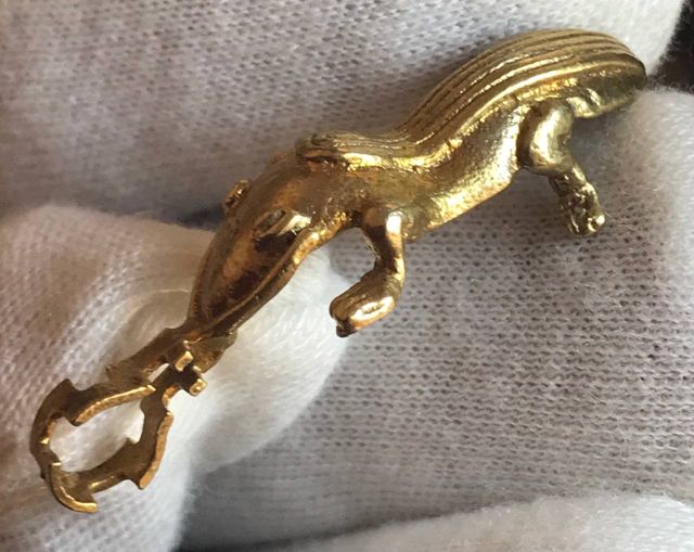 Colgante Lagarto Tayrona Tumbaga Precolombino