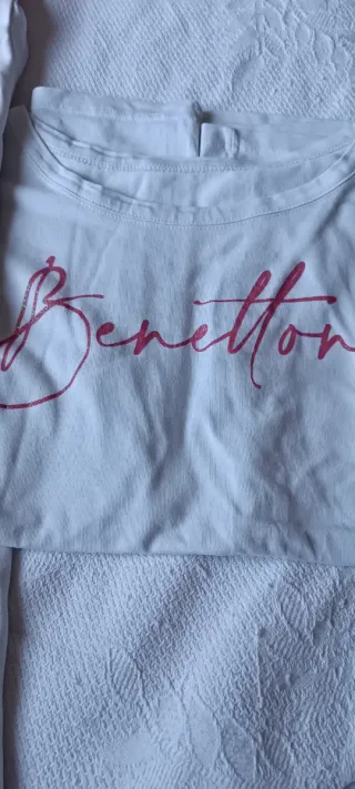 Camiseta Benetton rosa talla S