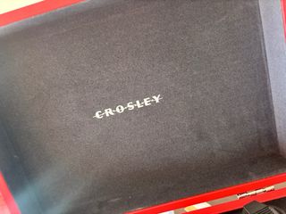 Giradischi rosso vintage Crosley Cruiser