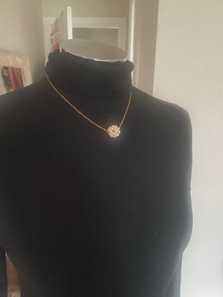 Gargantilla baño oro perlas