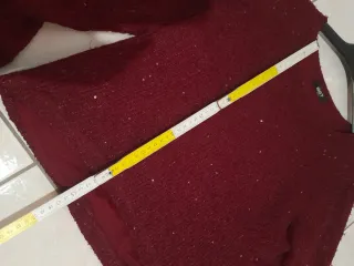 Maglioncino bordeaux brillantinato