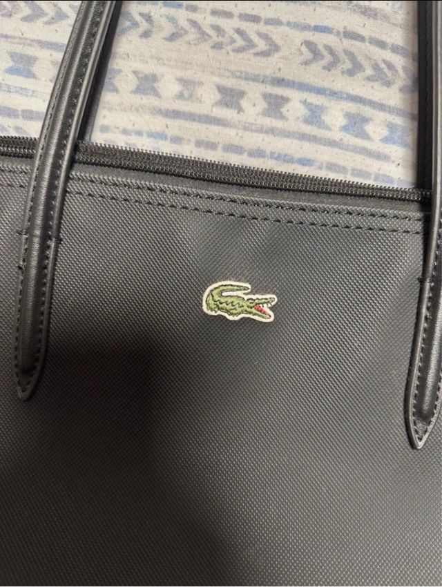 Bolso Tote Negro Lacoste