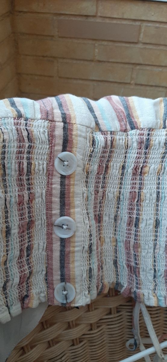 Vestido corto tirantes rayas S