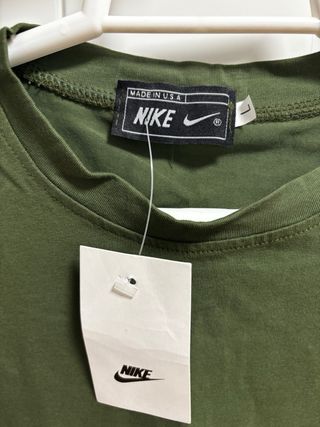 Camiseta Nike manga corta color verde y gris 