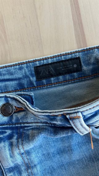 Pantalón vaquero wide leg azul