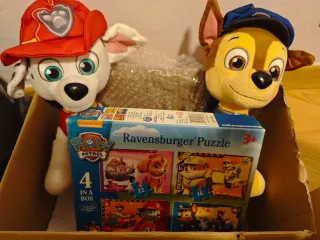 PUZZLES y peluches Paw Patrol  chase  y marshall