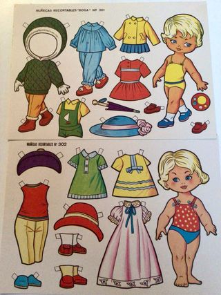 Muñecas recortables Boga colección completa