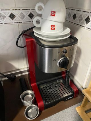 Cafetera Espresso Klarstein Roja y Plata