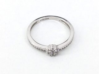 anillo oro 9k con piedra con diamante