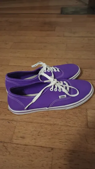 Vans viola e bianche basse numero 38