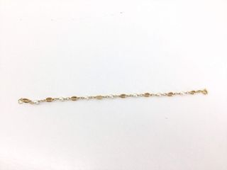pulsera oro 18k con piedra con perla
