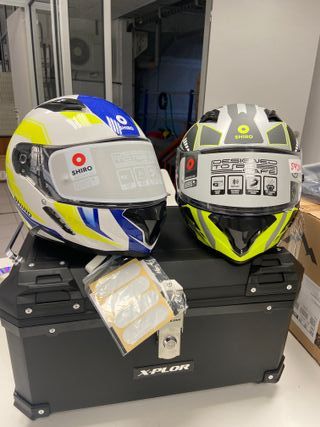 Baúl Moto Plástico Negro 2 Cascos Nuevo