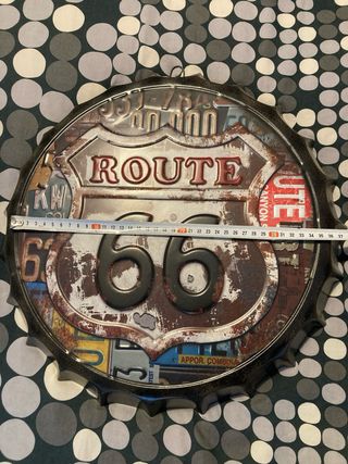Ruta 66 chapa decorativa metal