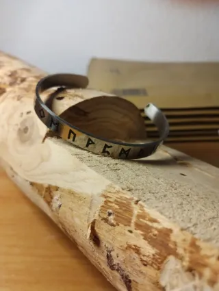 Pulsera Vikinga Acero Inoxidable Runas