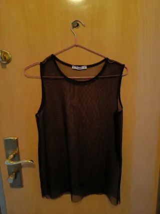 Camiseta tirantes transparente PULL&BEAR M