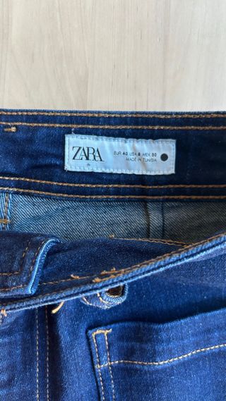 Pantalón vaquero wide leg azul 